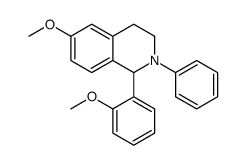 6-methoxy-1-(2-methoxyphenyl)-2-phenyl-3,4-dihydro-1H-isoquinoline结构式