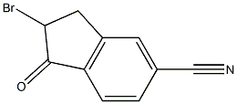 2-BROMO-1-OXO-2,3-DIHYDRO-1H-INDENE-5-CARBONITRILE结构式