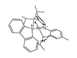 (N(C6H3(CH3)P(CH(CH3)2)2)2)Rh(dibenzothiophene) Structure