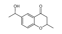 2,3-dihydro-6-(1-hydroxyethyl)-2-methylchromen-4-one结构式