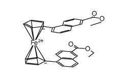 1,1'-bis[6-(ethoxycarbonyl)-1-naphthyl]ferrocene Structure