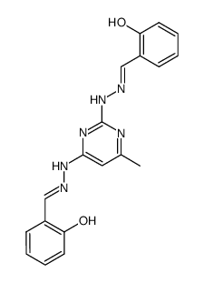 4-methyl-2,6-bis-salicylidenehydrazino-pyrimidine Structure