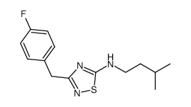 {3-[(4-fluorophenyl)methyl](1,2,4-thiadiazol-5-yl)}(3-methylbutyl)amine Structure