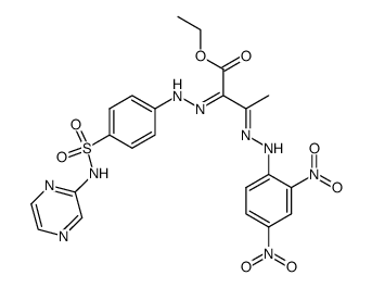 3-(2,4-dinitro-phenylhydrazono)-2-(4-pyrazin-2-ylsulfamoyl-phenylhydrazono)-butyric acid ethyl ester Structure
