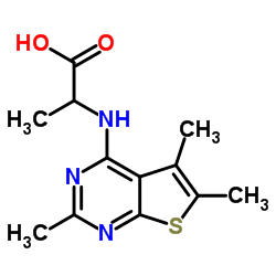 2-(2,5,6-TRIMETHYL-THIENO[2,3-D]PYRIMIDIN-4-YLAMINO)-PROPIONIC ACID结构式
