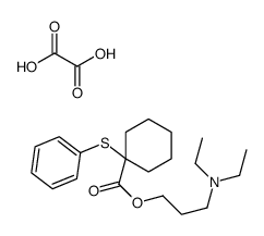 3-(diethylamino)propyl 1-phenylsulfanylcyclohexane-1-carboxylate,oxalic acid Structure