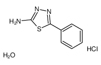 5-phenyl-1,3,4-thiadiazol-2-amine,hydrate,hydrochloride结构式