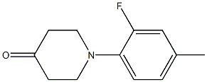 1-(2-fluoro-4-methylphenyl)piperidin-4-one Structure