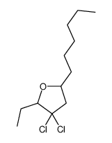 3,3-dichloro-2-ethyl-5-hexyloxolane Structure