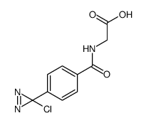 N-(4-(3-chlorodiazirin-3-yl)benzoyl)glycine Structure