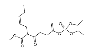 methyl (Z)-2-[4-[(diethoxyphosphoryl)oxy]-1-oxo-4-pentenyl]-4-heptenoate Structure