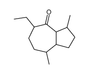 1,4-Dimethyl-7-ethyl-bicyclo(5.3.0)decan-8-on结构式