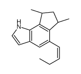 (8S)-5-[(E)-but-1-enyl]-6,8-dimethyl-1,6,7,8-tetrahydrocyclopenta[g]indole Structure