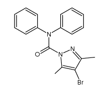 4-bromo-3,5-dimethyl-pyrazole-1-carboxylic acid diphenylamide结构式