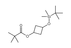 3-(tert-butyldimethylsilyloxy)cyclobutyl pivalate结构式