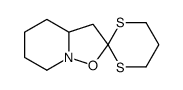 spiro[1,3-dithiane-2,2'-3,3a,4,5,6,7-hexahydro-[1,2]oxazolo[2,3-a]pyridine]结构式