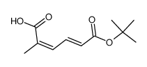 (2Z,4E)-2-Methyl-2,4-hexadiendisaeure-6-tert-butylester Structure