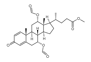 methyl 7α,12α-diformyloxy-3-oxo-1,4-choladienoate结构式