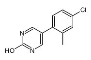 5-(4-chloro-2-methylphenyl)-1H-pyrimidin-2-one结构式