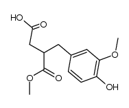 3-methoxycarbonyl-4-(4-hydroxy-3-methoxyphenyl)butanoic acid结构式