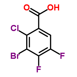 3-Bromo-2-chloro-4,5-difluorobenzoic acid结构式