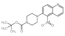 4-(5-硝基喹啉-6-基)哌嗪-1-羧酸叔丁酯结构式