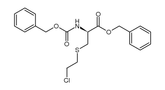 (S)-benzyl 2-(((benzyloxy)carbonyl)amino)-3-((2-chloroethyl)thio)propanoate结构式