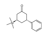 trans-3-phenyl-5-(trimethylsilyl)-cyclohexanone结构式