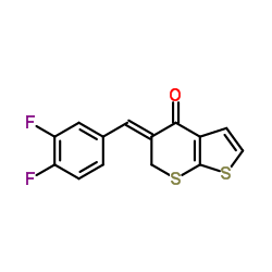 (5Z)-5-(3,4-Difluorobenzylidene)-5,6-dihydro-4H-thieno[2,3-b]thiopyran-4-one Structure