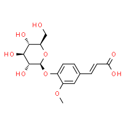 (E)-4-羟基-3-甲氧基肉桂酸4-O-β-D-吡喃葡萄糖苷结构式