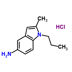 2-Methyl-1-propyl-1H-indol-5-amine hydrochloride (1:1) Structure