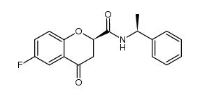 (2R)-6-fluoro-3,4-dihydro-4-oxo-N-((S)-1-phenylethyl)-2H-1-benzopyran-2-carboxamide Structure