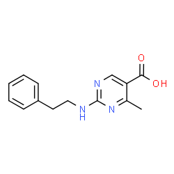 4-Methyl-2-[(2-phenylethyl)amino]pyrimidine-5-carboxylic acid structure