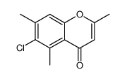 6-chloro-2,5,7-trimethyl-4H-chromen-4-one结构式