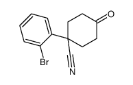 1-(2-bromophenyl)-4-oxocyclohexanecarbonitrile结构式