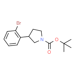 3-(2-溴苯基)吡咯烷-1-羧酸叔丁酯结构式