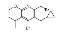 4-bromo-2-(bromomethyl)-3-(cyclopropylmethyl)-6-methoxy-5-propan-2-ylpyridine Structure