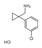 (1-(3-chlorophenyl)cyclopropyl)methanamine hydrochloride结构式