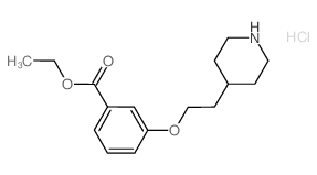 Ethyl 3-[2-(4-piperidinyl)ethoxy]benzoate hydrochloride结构式