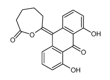 7-(4,5-dihydroxy-10-oxoanthracen-9-ylidene)oxepan-2-one结构式