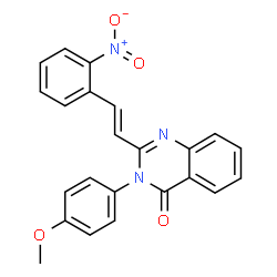 2-(2-{2-nitrophenyl}vinyl)-3-(4-methoxyphenyl)-4(3H)-quinazolinone Structure