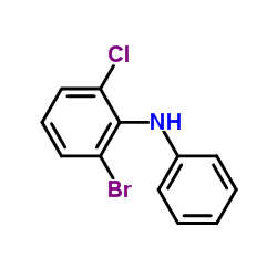 2-Bromo-6-chloro-N-phenylaniline结构式