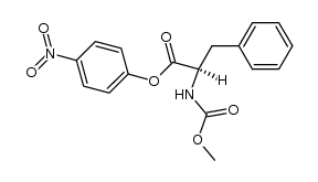 N-methoxycarbonyl-D-phenylalanine-p-nitrophenyl ester Structure
