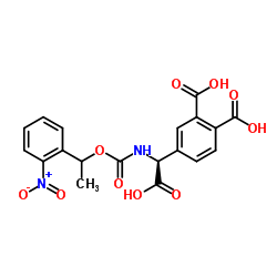 (N)-1-(2-Nitrophenyl)ethylcarboxy-(S)-3,4-Dicarboxyphenylglycine structure