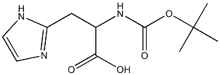 2-tert-Butoxycarbonylamino-3-(1H-imidazol-2-yl)-propionic acid Structure