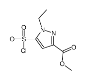 5-(氯磺酰基)-1-乙基-1H-吡唑-3-羧酸甲酯结构式