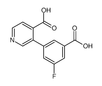 3-(3-carboxy-5-fluorophenyl)pyridine-4-carboxylic acid Structure
