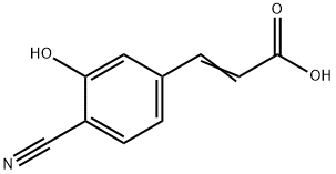 3-(4-氰基-3-羟基苯基)丙烯酸结构式