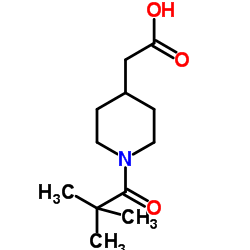 2-[1-(2,2-dimethylpropanoyl)piperidin-4-yl]acetic acid Structure