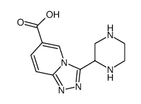 3-Piperazin-2-yl-[1,2,4]triazolo[4,3-a]pyridine-6-carboxylic acid Structure